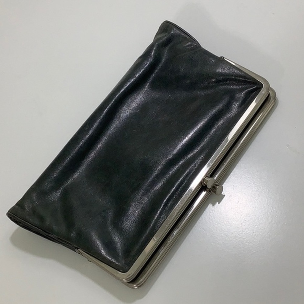 VGT HOBO int green leather multi compartment clutch purse w bust bag SZ 10.5X1X6